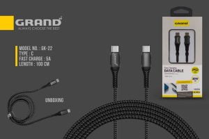 کابل شارژ و دیتا دوسرتایپC گرند مدلGK-22