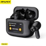"کیس شارژ ایرپاد Awei T56 ANC با نمایشگر دیجیتال میزان باتری"