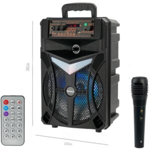 نمای جلویی اسپیکر بلوتوثی قابل حمل گلکسبیت مدل GS14 با طراحی شیک و قدرتمند