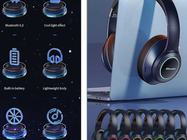 هدفون Awei A300BL همراه با کیس شارژ – مناسب برای ورزش و مکالمه