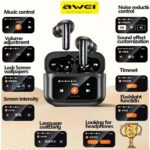 "ویژگی حذف نویز فعال (ANC) در ایرپاد Awei T56 ANC برای مکالمه و موسیقی"