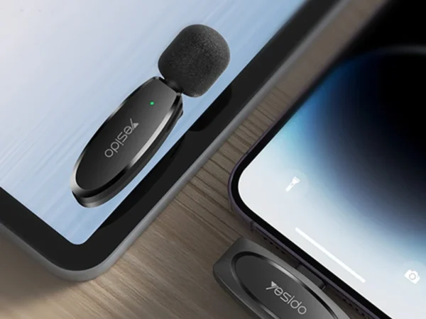 نمونه استفاده (میکروفون روی یقه)