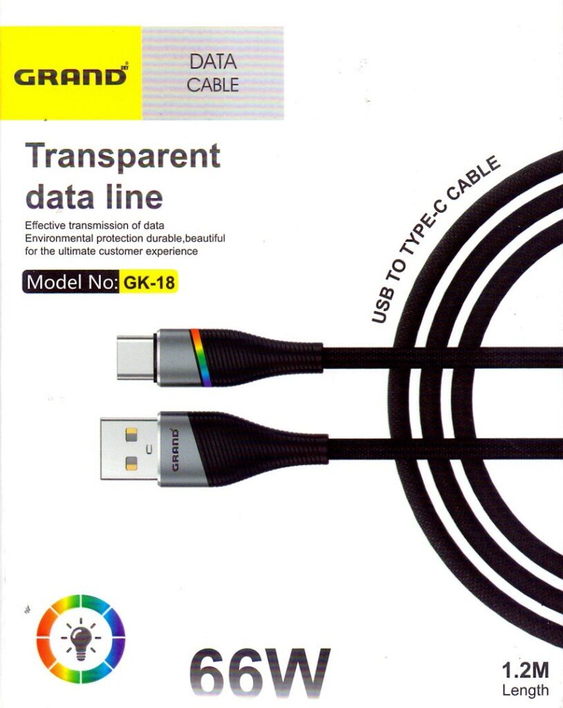 پک کابل شارژ و دیتای gk-18
